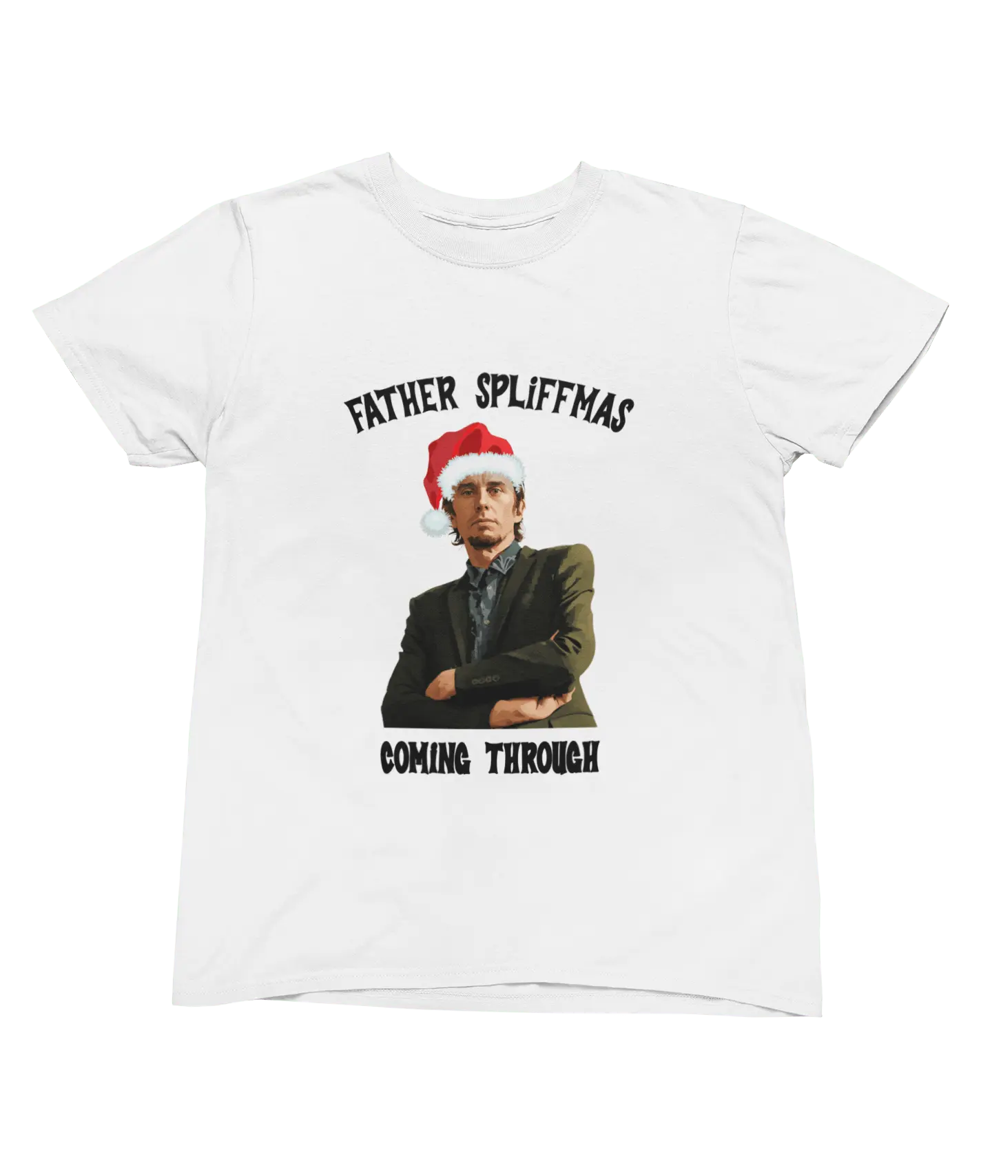 White Father Spliffmas Christmas T-shirt Peep Show Super Hans parody