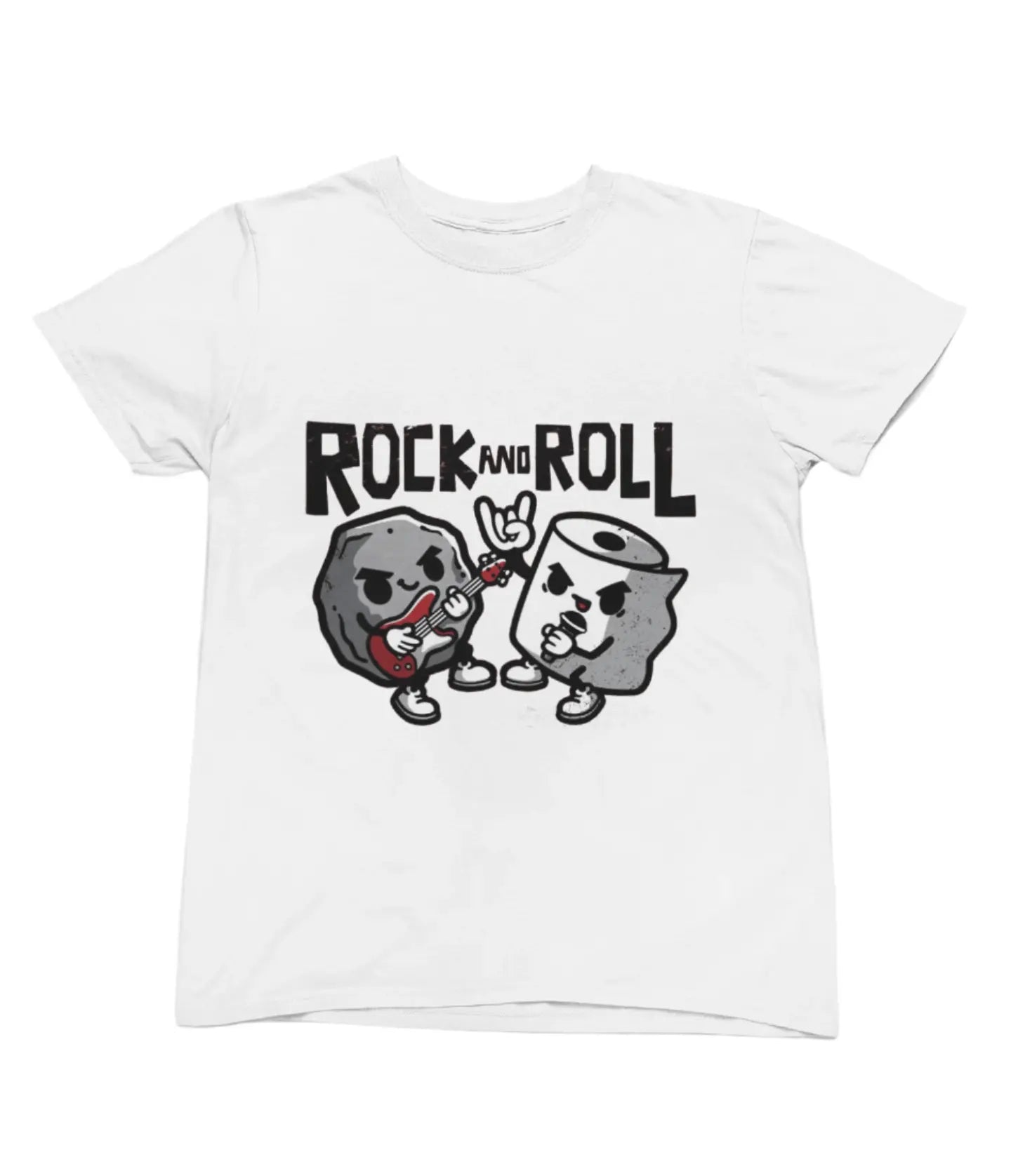 Clothing Rock and Roll Funny Cartoon Pun T-Shirt – Music Joke Tee for Pun & Band Fans Poster Kingz