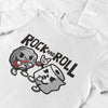 Clothing Rock and Roll Funny Cartoon Pun T-Shirt – Music Joke Tee for Pun & Band Fans Poster Kingz