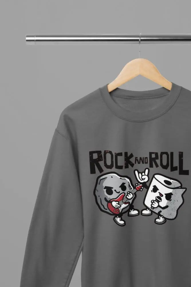 Clothing Rock and Roll Funny Cartoon Pun T-Shirt – Music Joke Tee for Pun & Band Fans Poster Kingz