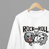 Clothing Rock and Roll Funny Cartoon Pun T-Shirt – Music Joke Tee for Pun & Band Fans Poster Kingz