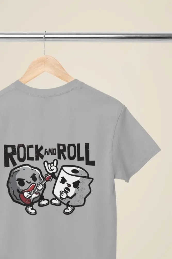 Clothing Rock and Roll Funny Cartoon Pun T-Shirt – Music Joke Tee for Pun & Band Fans Poster Kingz