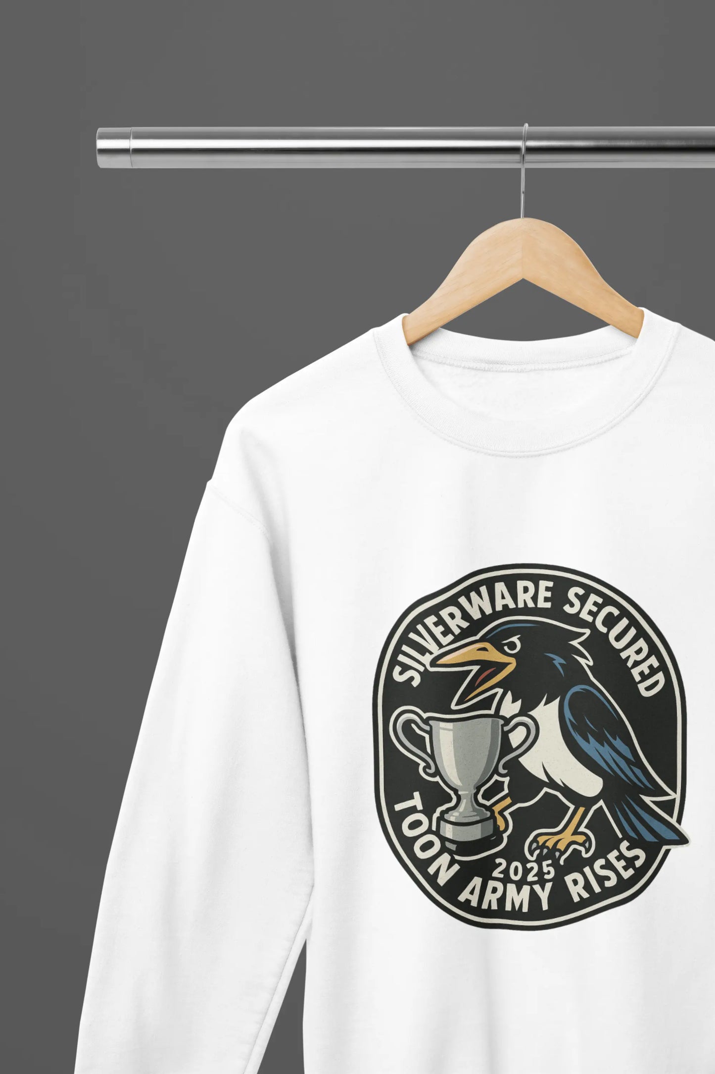 Clothing Silverware Secured – Toon Army Rises 2025 | Newcastle Inspired Tee/Sweatshirt Poster Kingz