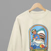 Clothing Stay Positive Shark Parody T-Shirt or Sweatshirt – Funny Retro Beach Design Poster Kingz