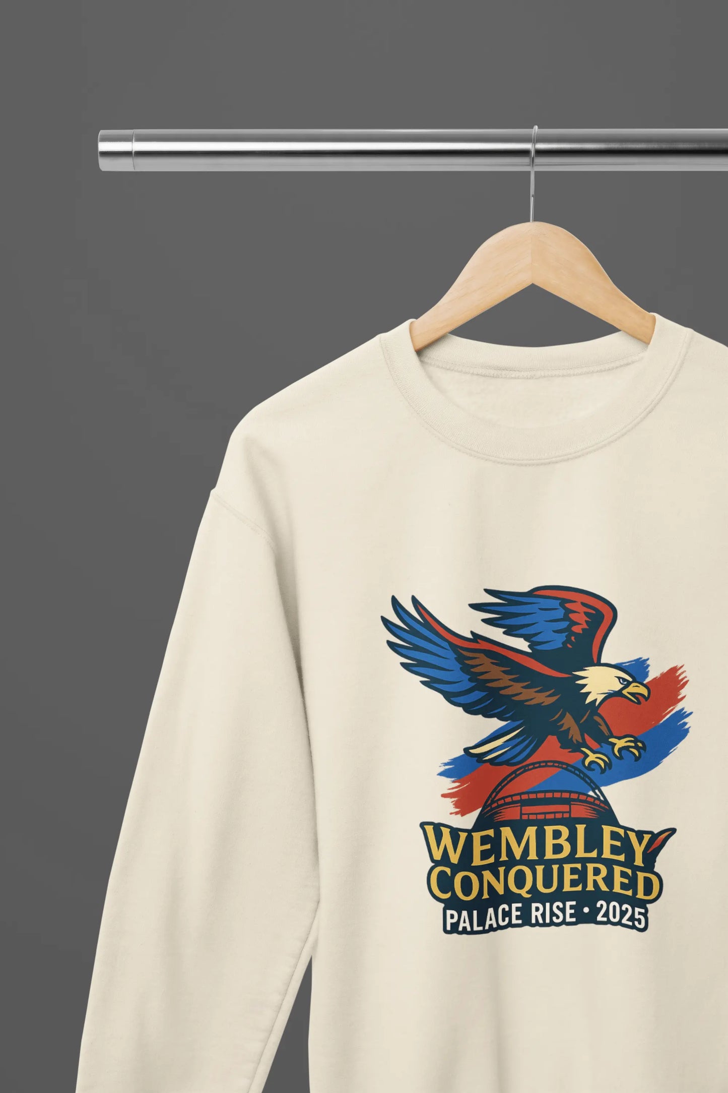 Clothing Wembley Conquered – Palace Rise 2025 T-Shirt or Sweatshirt – FA Cup Tribute Poster Kingz