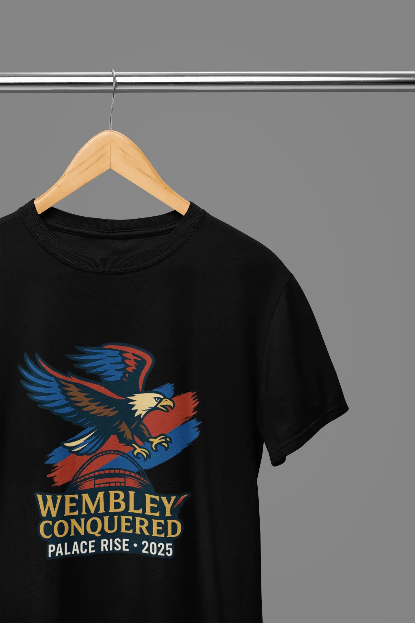 Clothing Wembley Conquered – Palace Rise 2025 T-Shirt or Sweatshirt – FA Cup Tribute Poster Kingz