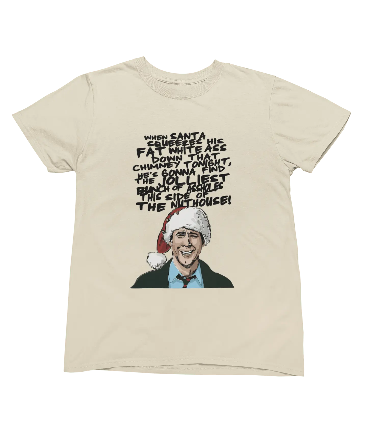 Beige Christmas Vacation Clark Griswold T-shirt holiday movie parody