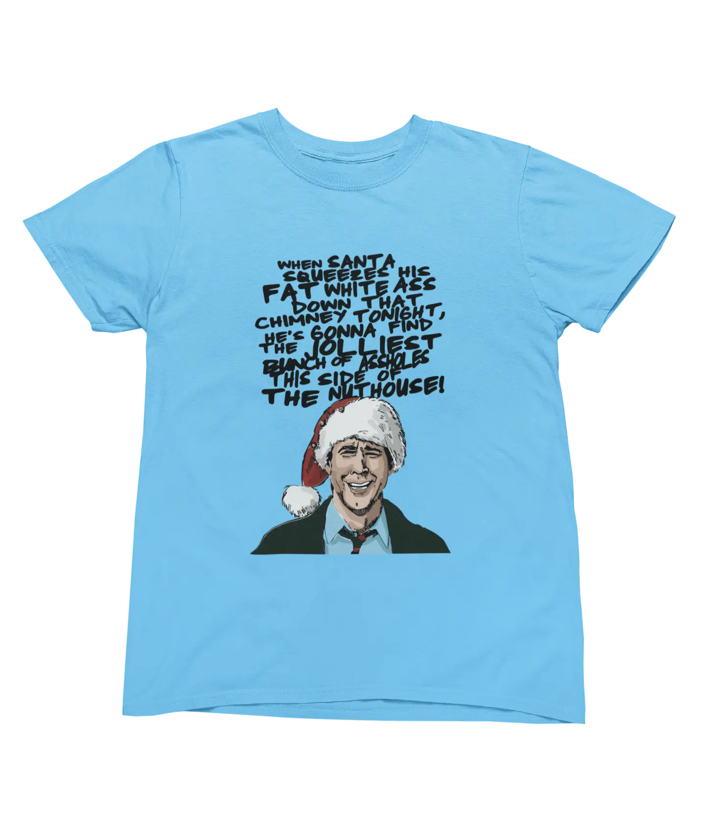 Blue Christmas Vacation Clark Griswold T-shirt holiday movie parody