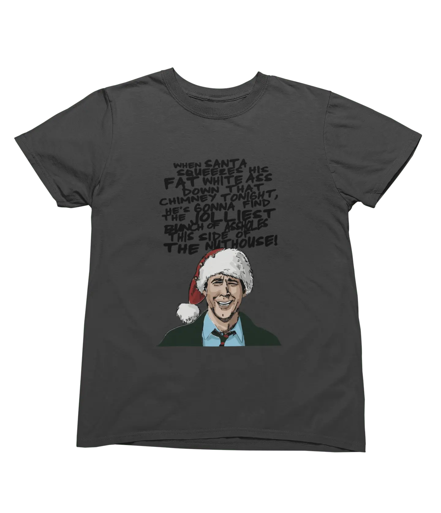 Gray Christmas Vacation Clark Griswold T-shirt holiday movie parody