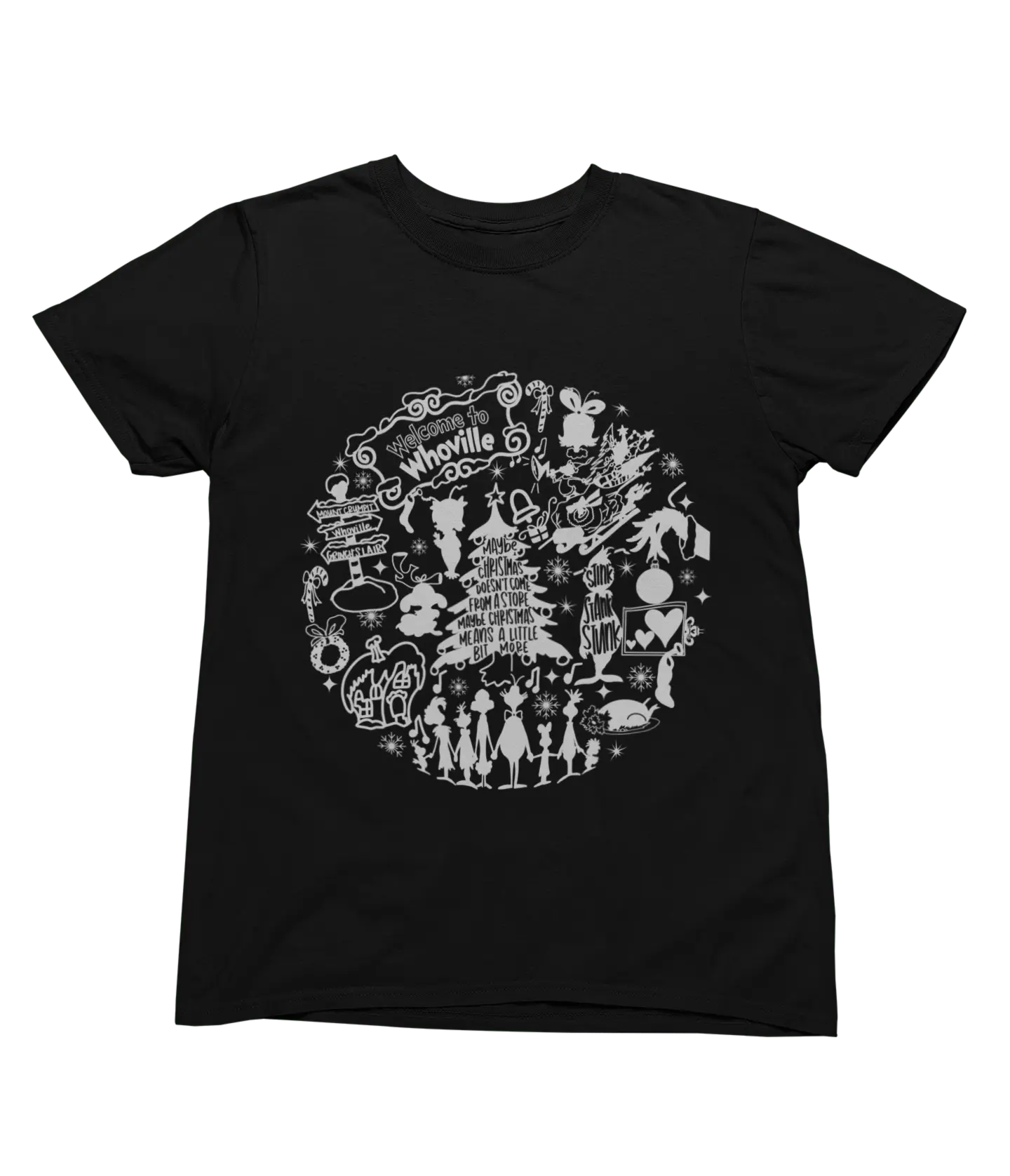 Clothing Whoville Christmas Sweatshirt & T-Shirt | Funny Grinch Inspired Design Poster Kingz