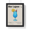 Cocktail Poster Blue Lagoon Cocktail Poster – Bright Retro Drink Wall Art – Framed or Unframed Poster Kingz