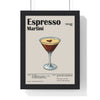 Cocktail Poster Espresso Martini Cocktail Poster – Modern Bar Wall Art – Framed or Unframed Poster Kingz