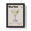 Cocktail Poster Martini Cocktail Poster – Timeless Gin Drink Wall Art – Framed or Unframed Poster Kingz