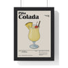 Cocktail Poster Piña Colada Cocktail Poster – Tropical Drink Wall Art – Framed or Unframed Poster Kingz