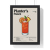 Cocktail Poster Planter’s Punch Cocktail Poster – Caribbean Rum Wall Art – Framed or Unframed Poster Kingz