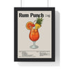 Cocktail Poster Rum Punch Cocktail Poster – Caribbean Classic Drink Art – Framed or Unframed Poster Kingz