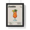 Cocktail Poster Zombie Cocktail Poster – Bold Tiki Bar Wall Art – Framed or Unframed Poster Kingz