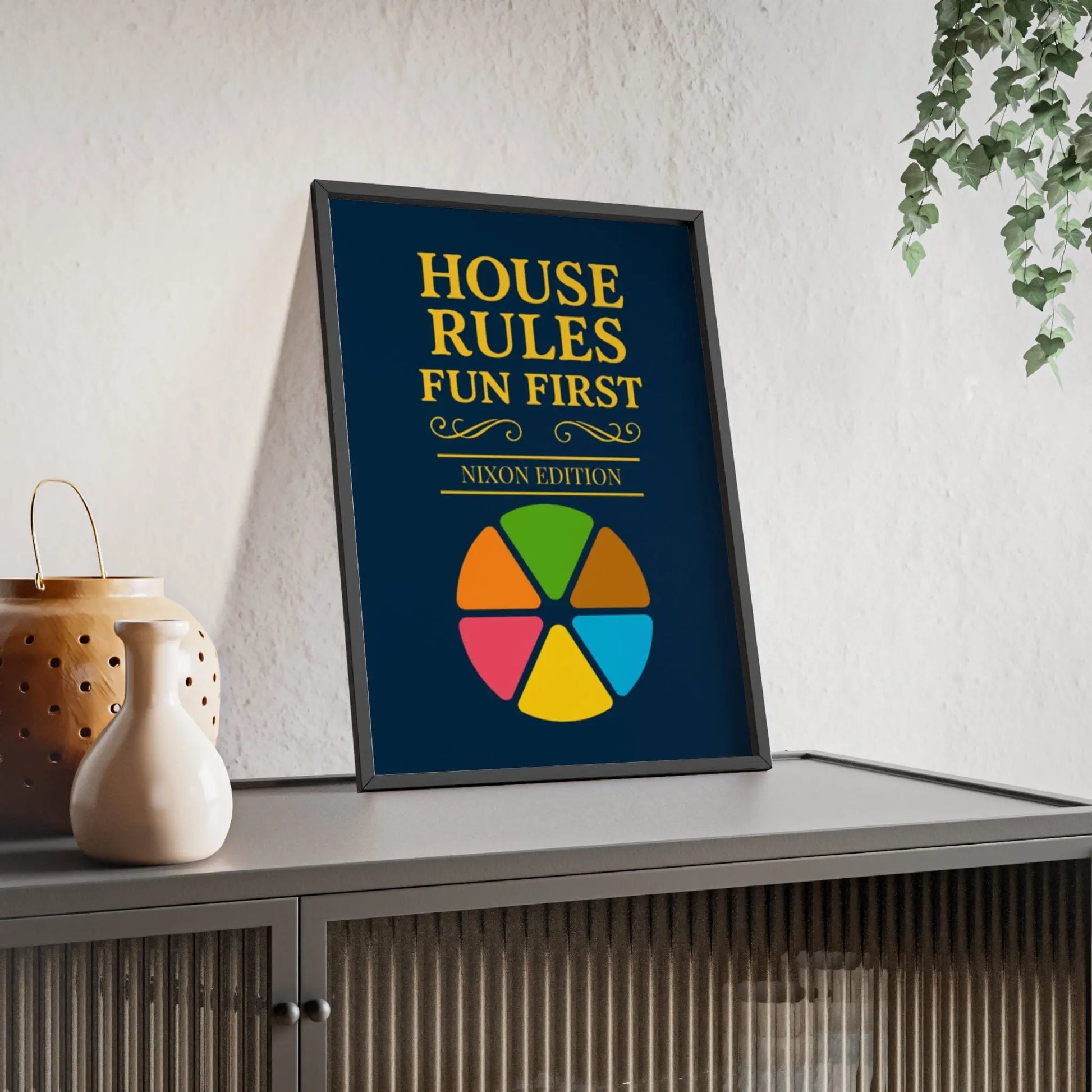 rustic farmhouse family rules artwork