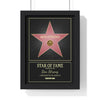 Custom Poster Personalized Star of Fame Award Wall Art, Customizable Frame/Unframed Poster Poster Kingz