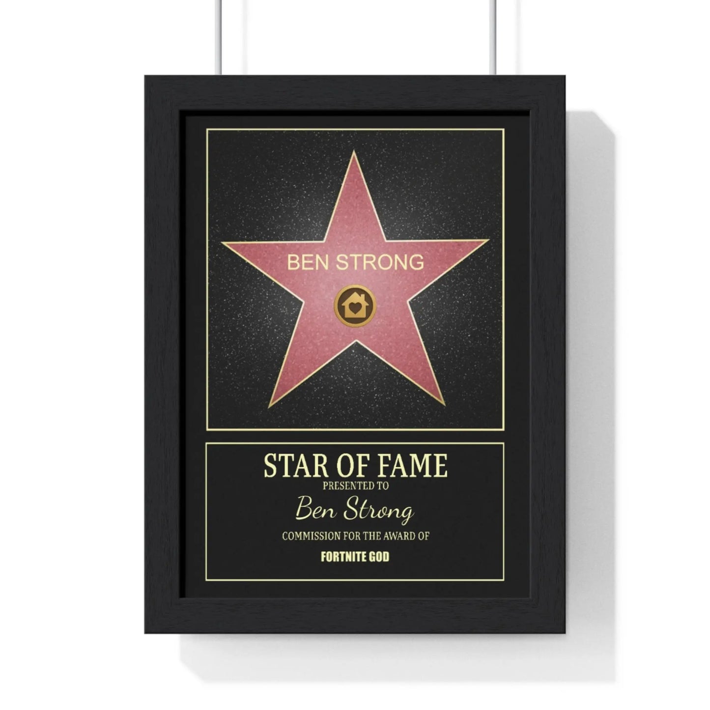 Custom Poster Personalized Star of Fame Award Wall Art, Customizable Frame/Unframed Poster Poster Kingz