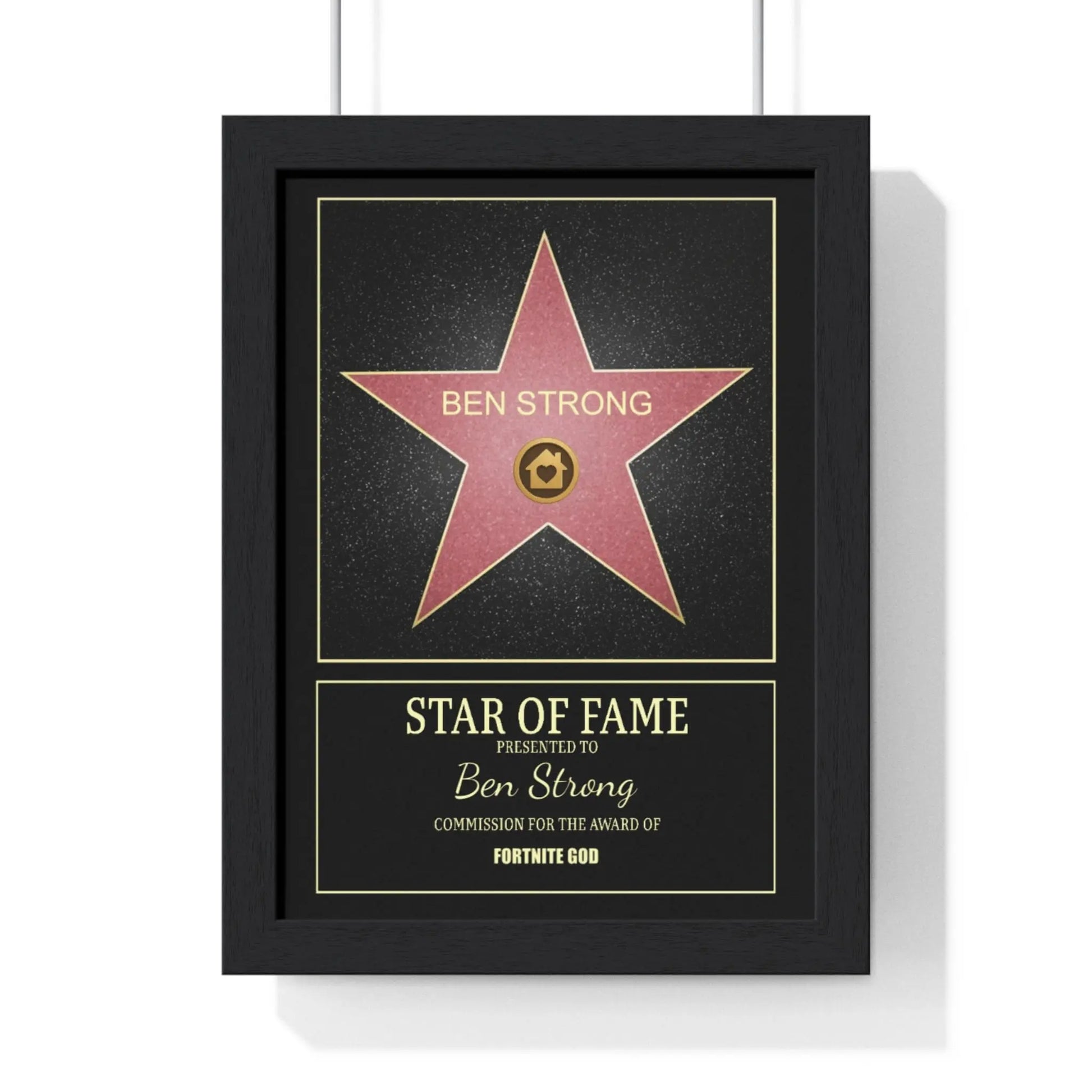Custom Poster Personalized Star of Fame Award Wall Art, Customizable Frame/Unframed Poster Poster Kingz