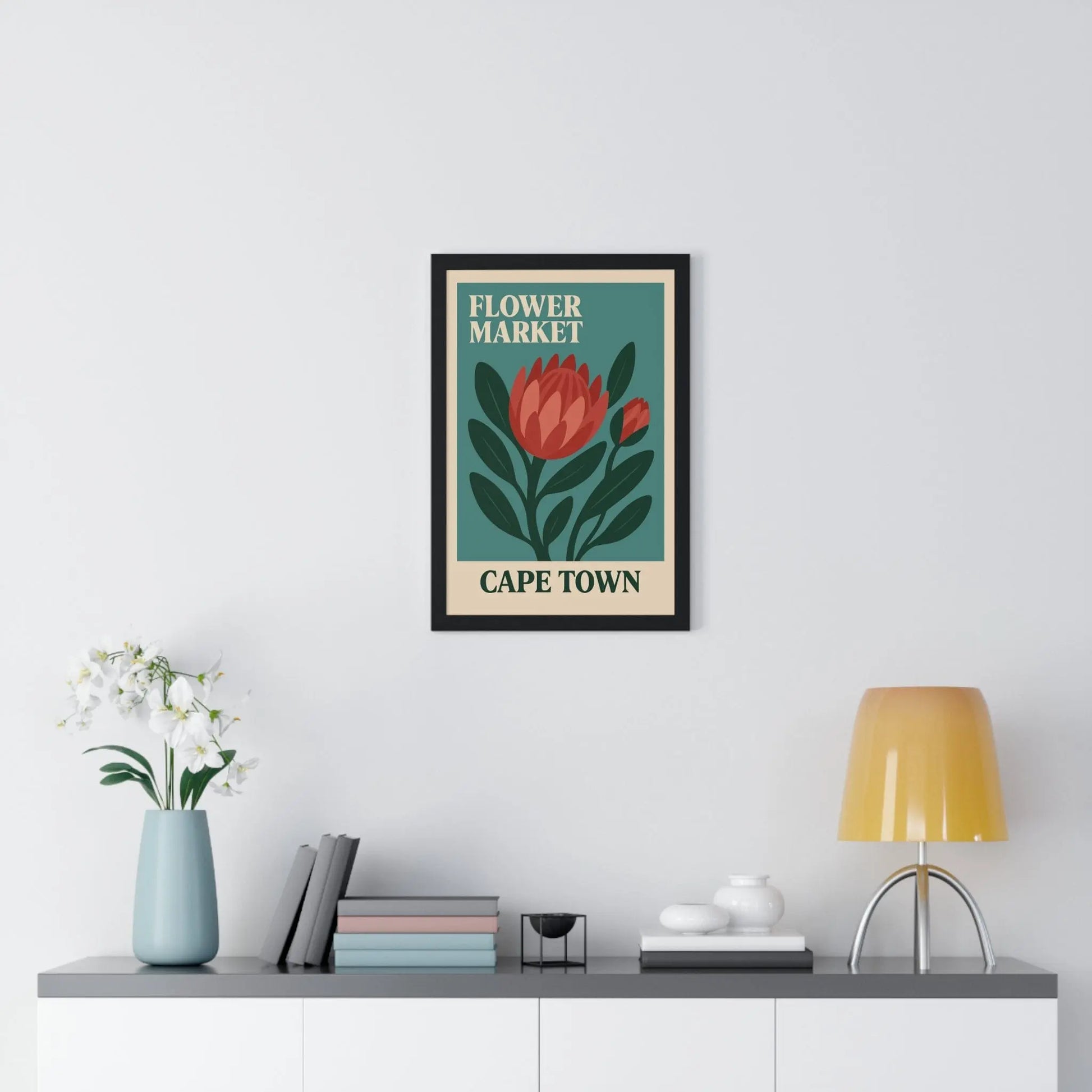 Flower Market Flower Market Cape Town Poster | Vintage Botanical Wall Art Poster Kingz