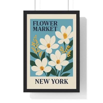 Flower Market Flower Market New York Poster | Vintage Botanical Wall Art Poster Kingz