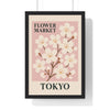 Flower Market Flower Market Tokyo Poster | Cherry Blossom Wall Art | Vintage Botanical Print Poster Kingz