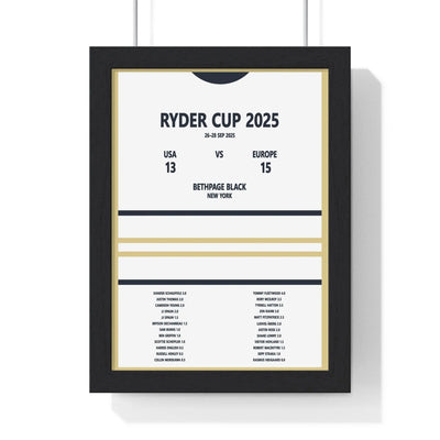 Golf Print Ryder Cup 2025 Bethpage Black Print Poster Kingz