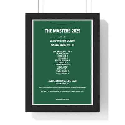 Golf Print The Masters 2025 Rory McIlroy Augusta National Print Poster Kingz