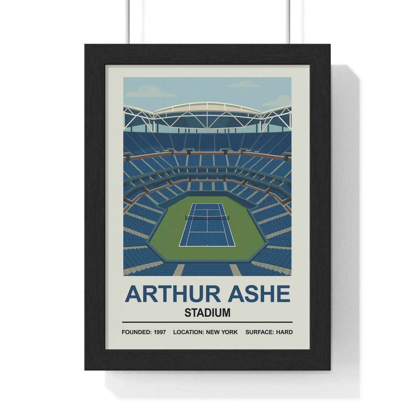 Iconic Grounds Arthur Ashe Stadium Poster Print | Iconic Wall Art Poster Kingz
