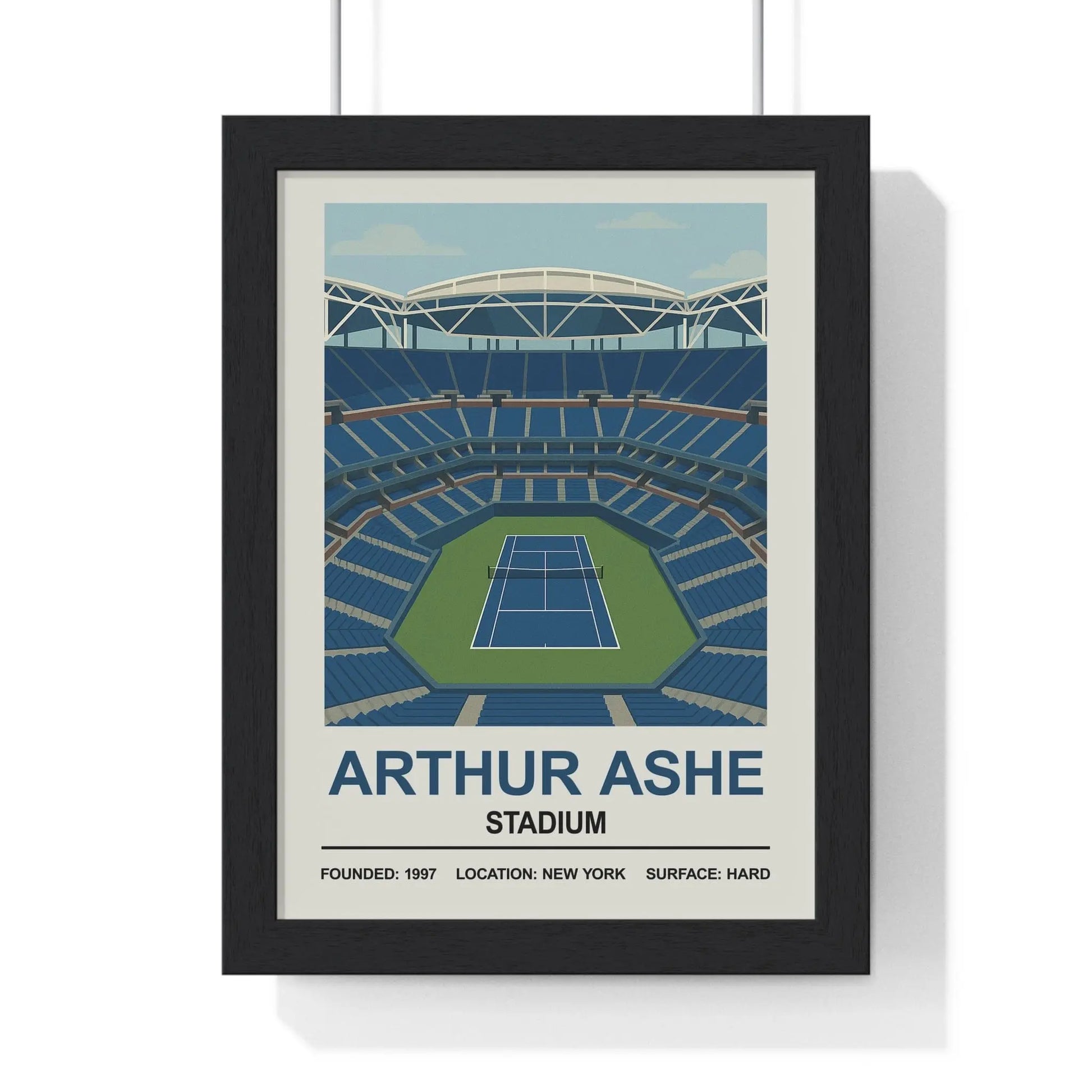 Iconic Grounds Arthur Ashe Stadium Poster Print | Iconic Wall Art Poster Kingz