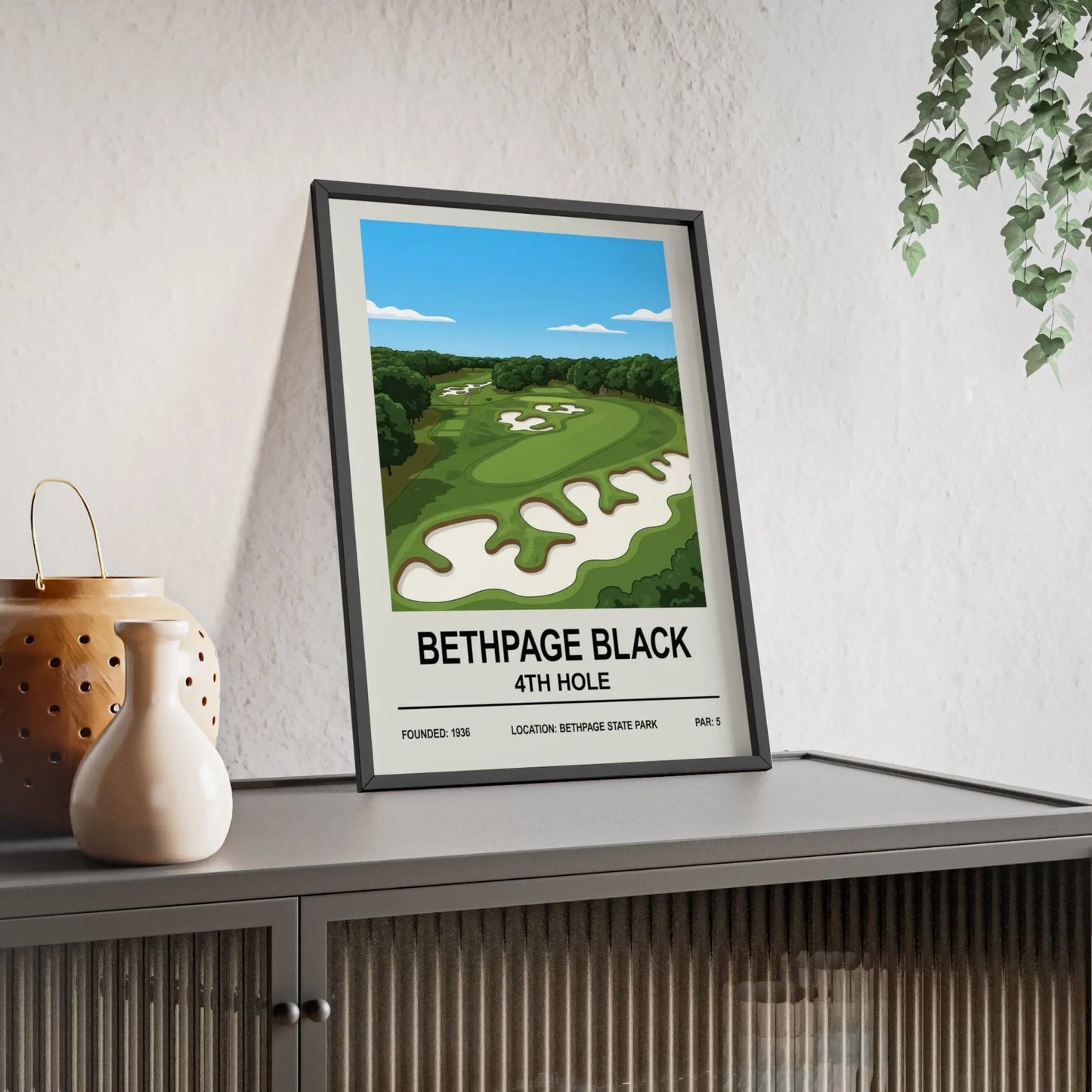Iconic Grounds Bethpage Black 4th Hole Print Poster Kingz