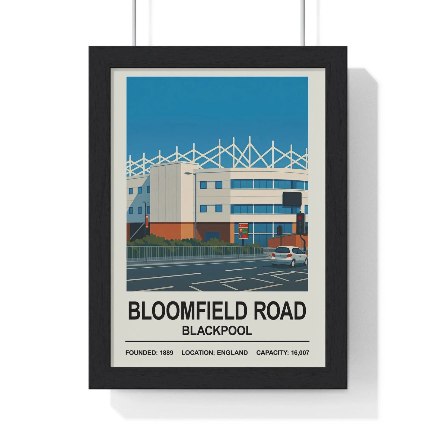 Iconic Grounds Bloomfield Road Blackpool Stadium Poster Print | Iconic Wall Art Poster Kingz
