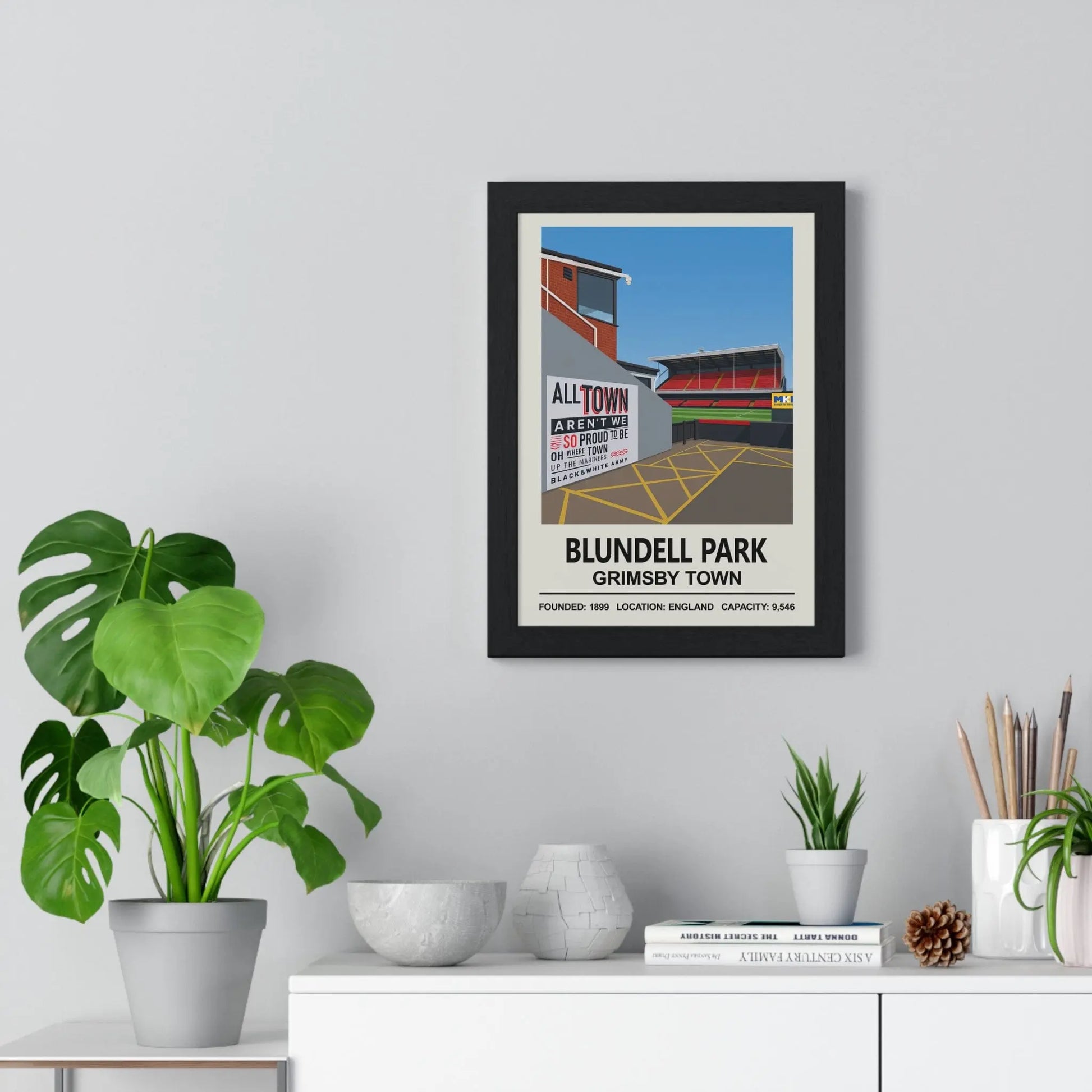 Blundell Park Grimsby Town football artwork for Mariners fans
