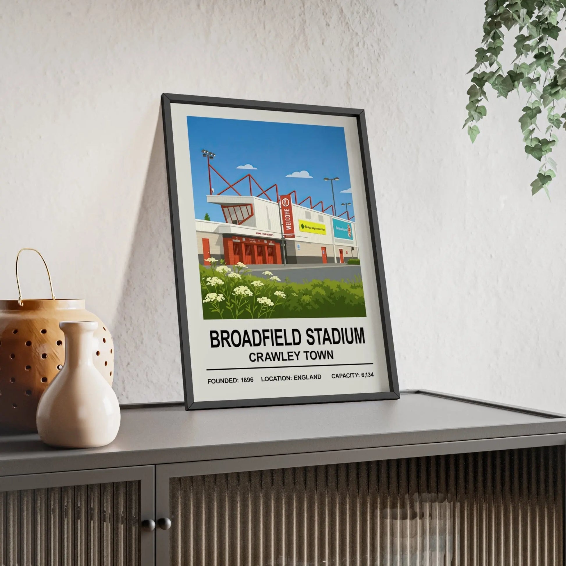 Illustration of Broadfield Stadium Crawley Town home decor