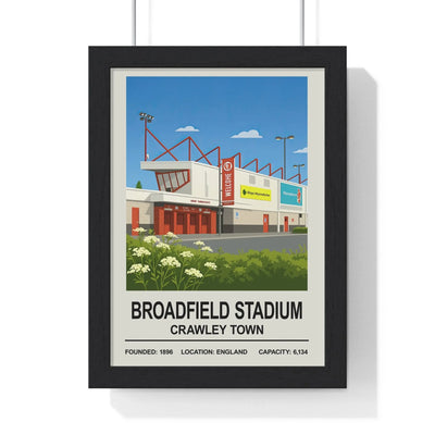 Crawley Broadfield Stadium football wall art print