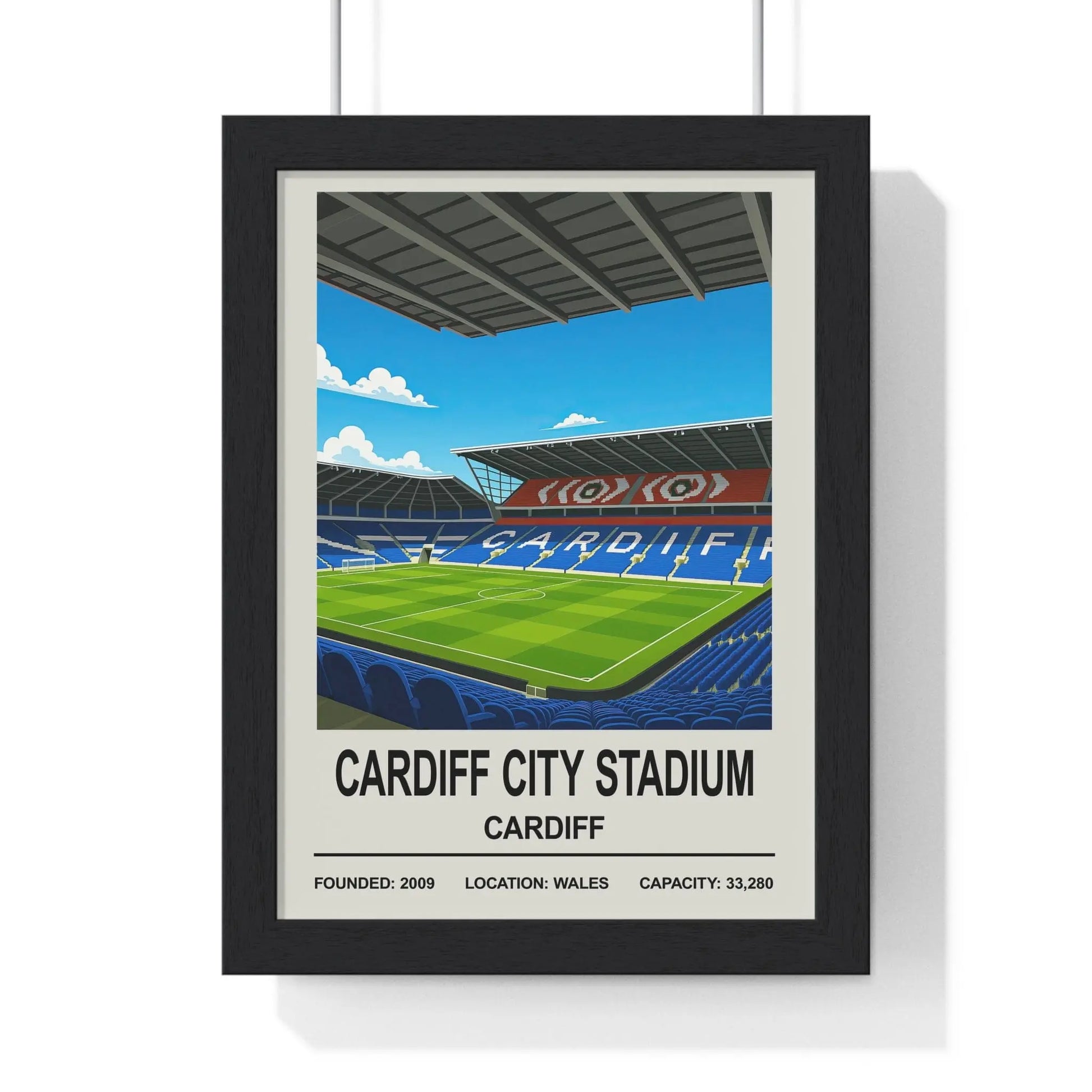 Cardiff City Stadium football wall art print