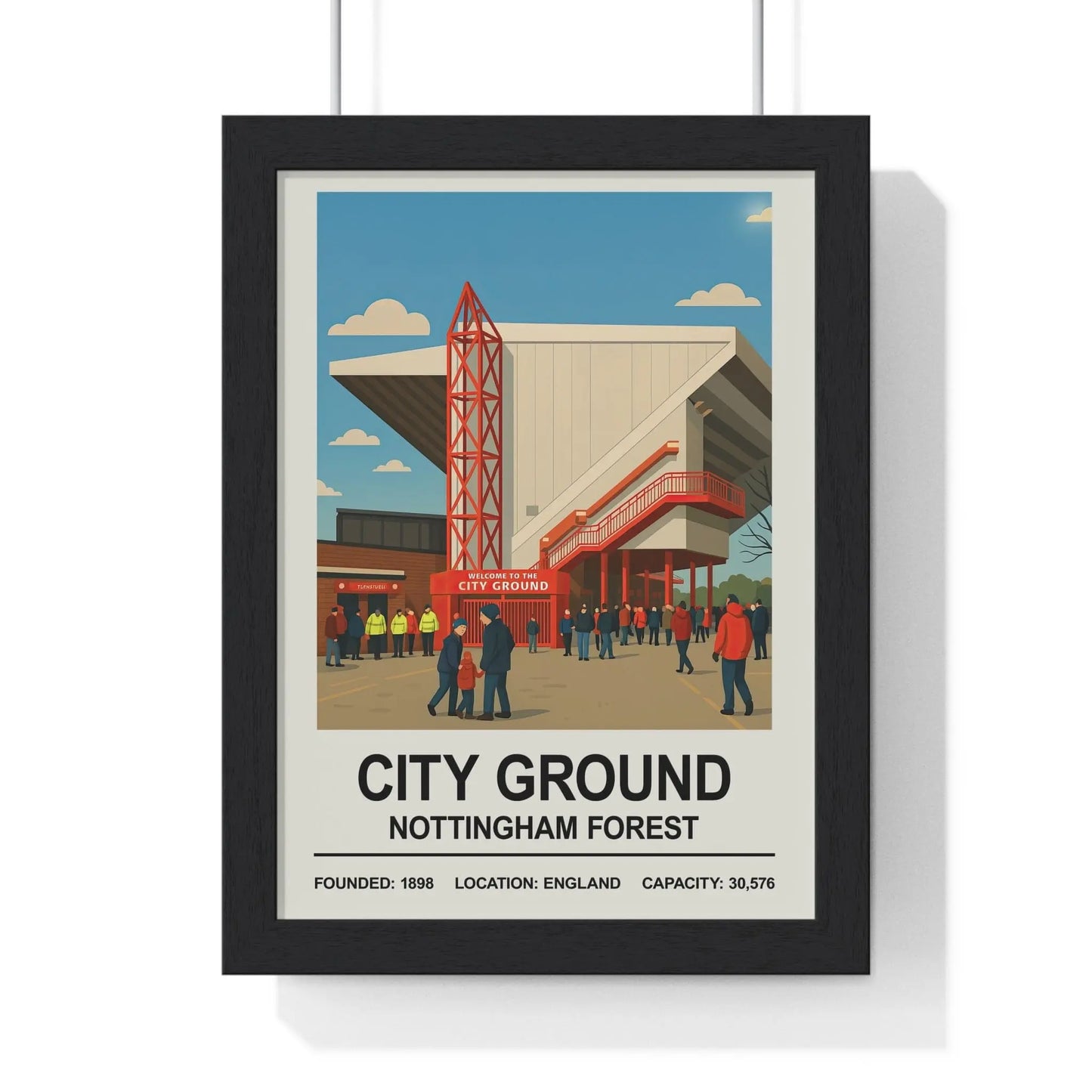 Nottingham Forest City Ground stadium print wall art