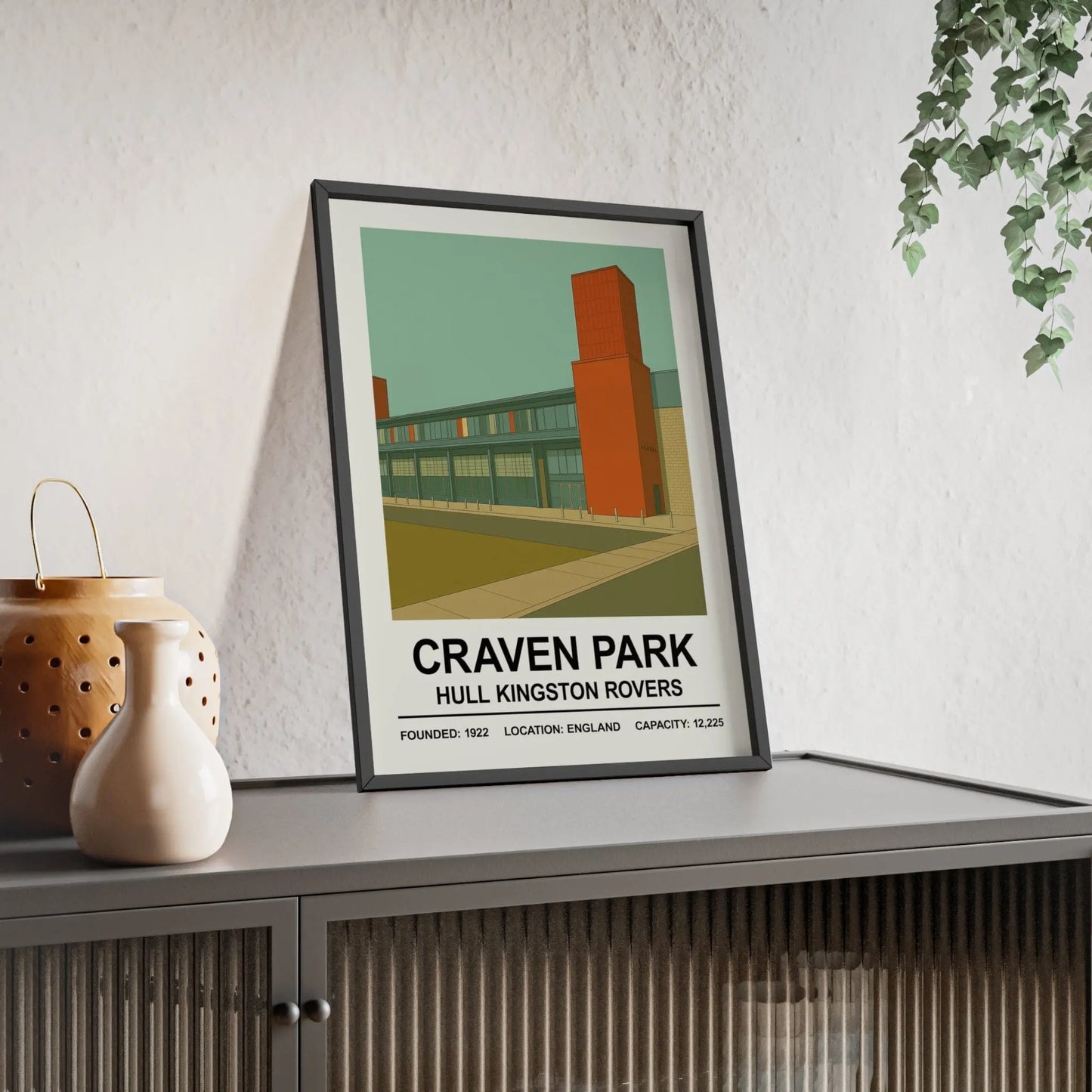 Iconic Grounds Craven Park Stadium Poster Print | Hull Kingston Rovers Wall Art Poster Kingz