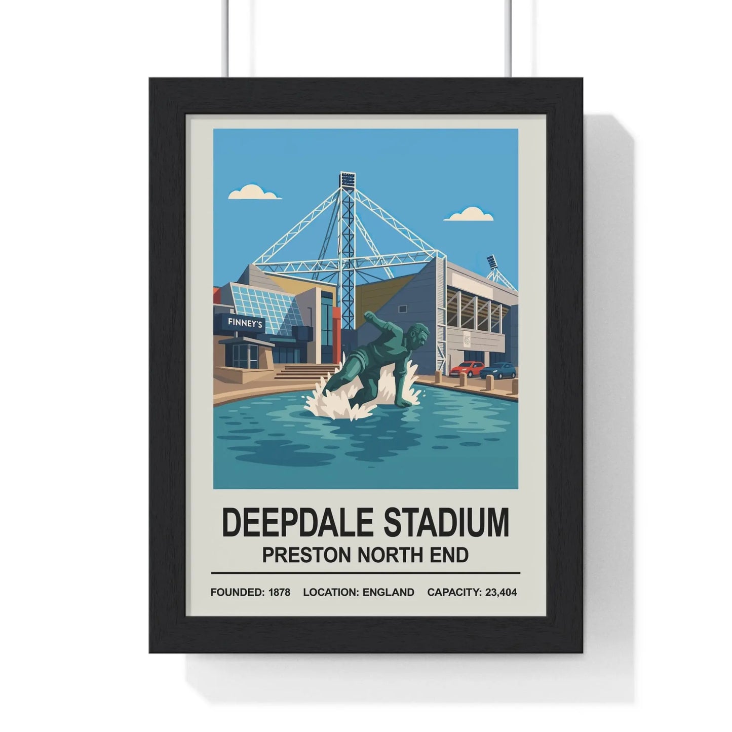 Preston North End Deepdale Stadium football wall art print