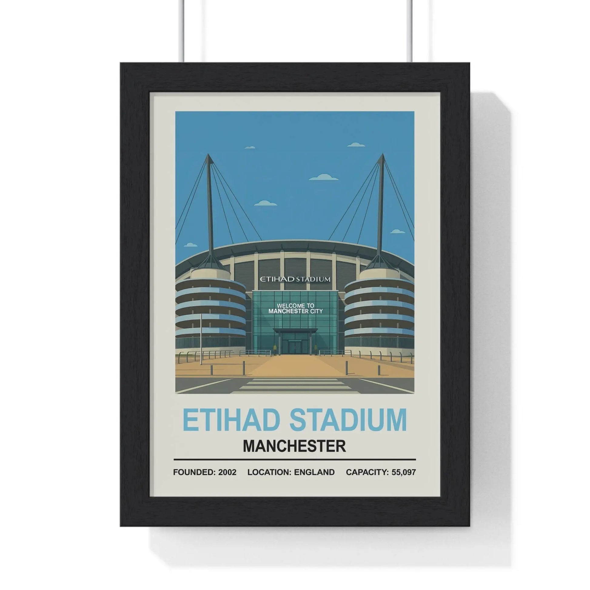 Iconic Grounds Etihad Stadium Poster Print | Manchester City  Iconic Wall Art Poster Kingz