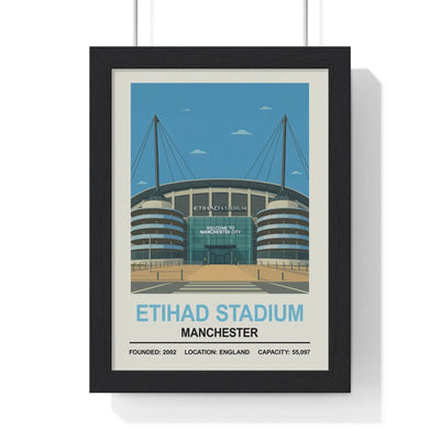 Iconic Grounds Etihad Stadium Poster Print | Manchester City  Iconic Wall Art Poster Kingz