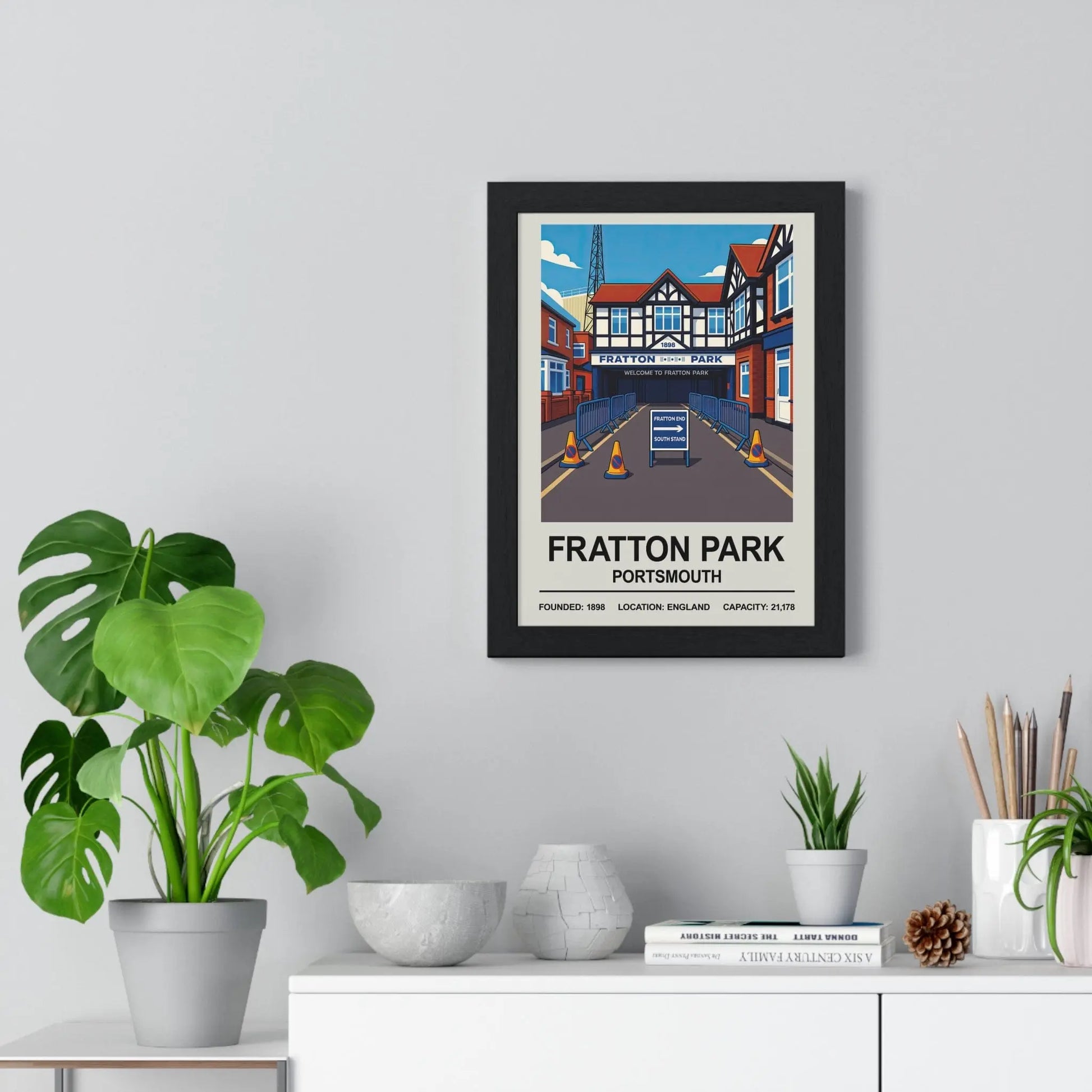 Iconic Grounds Fratton Park Portsmouth Stadium Poster Print | Iconic Wall Art Poster Kingz