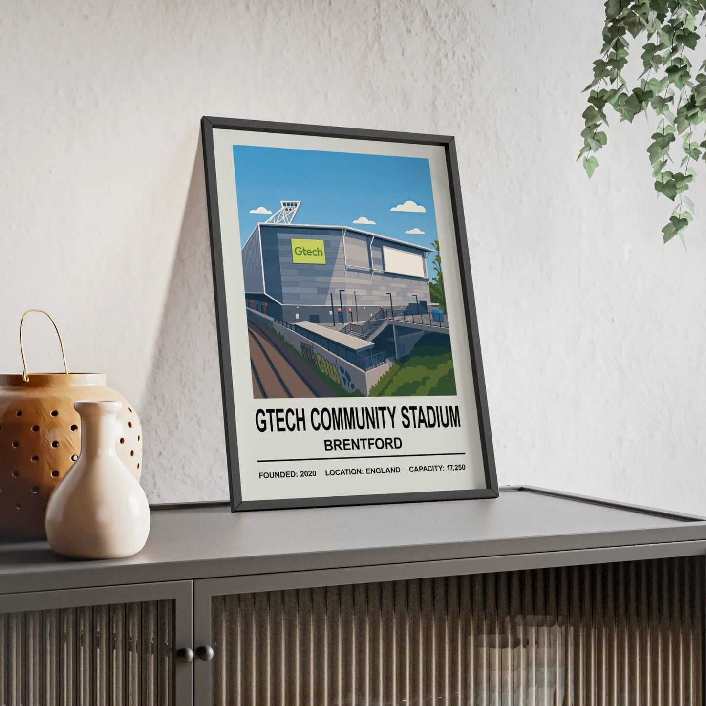 Brentford Gtech Community Stadium football artwork for fans