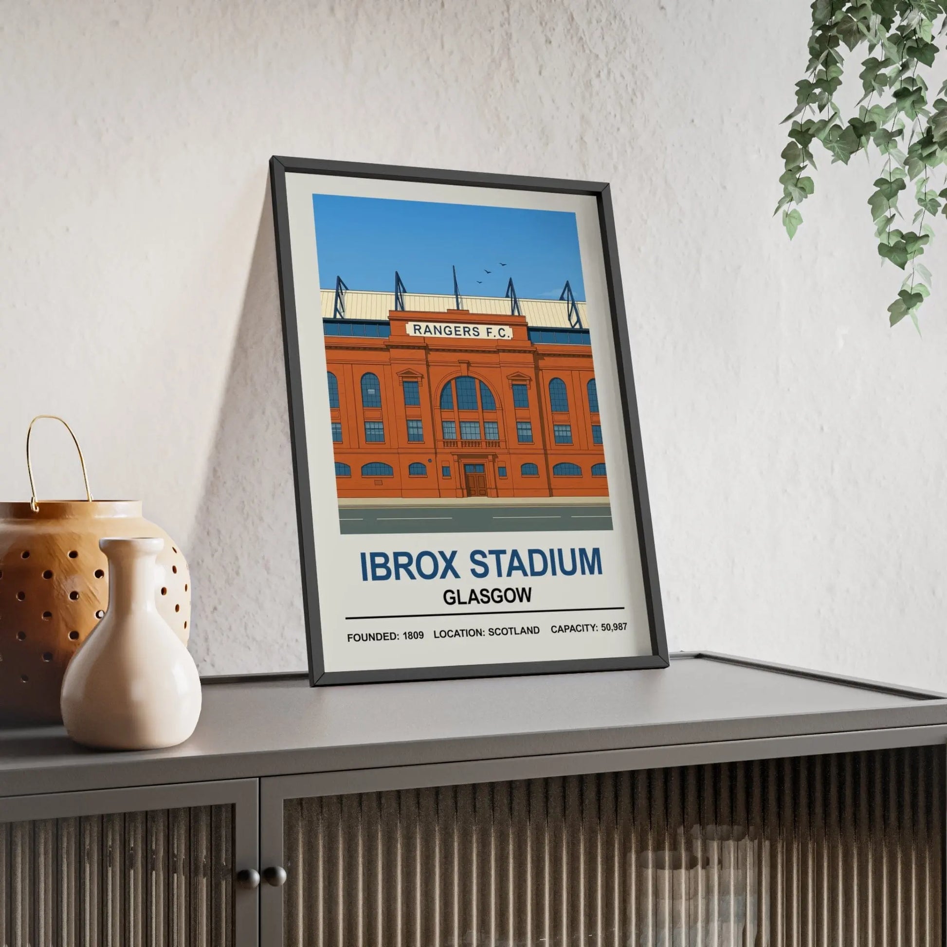 Iconic Grounds Ibrox Stadium Rangers Poster Print | Iconic Wall Art Poster Kingz