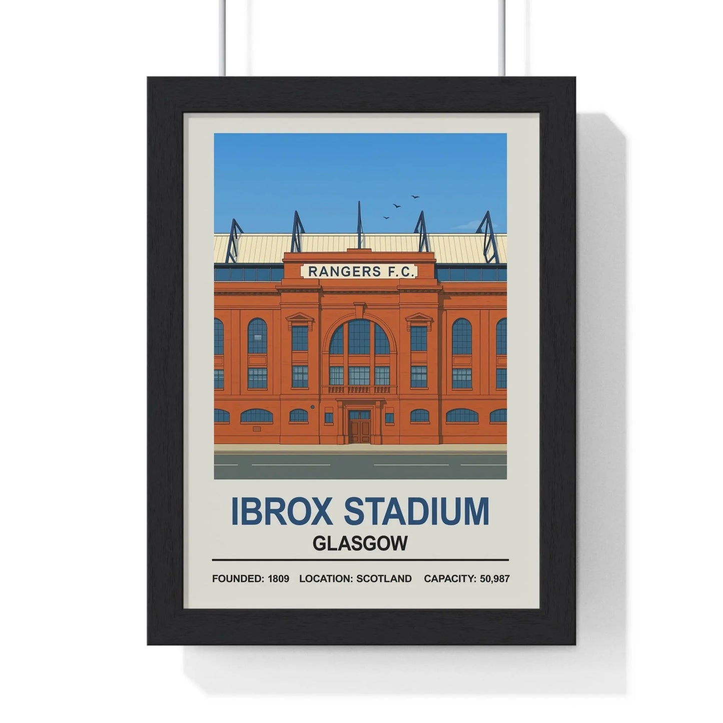 Iconic Grounds Ibrox Stadium Rangers Poster Print | Iconic Wall Art Poster Kingz