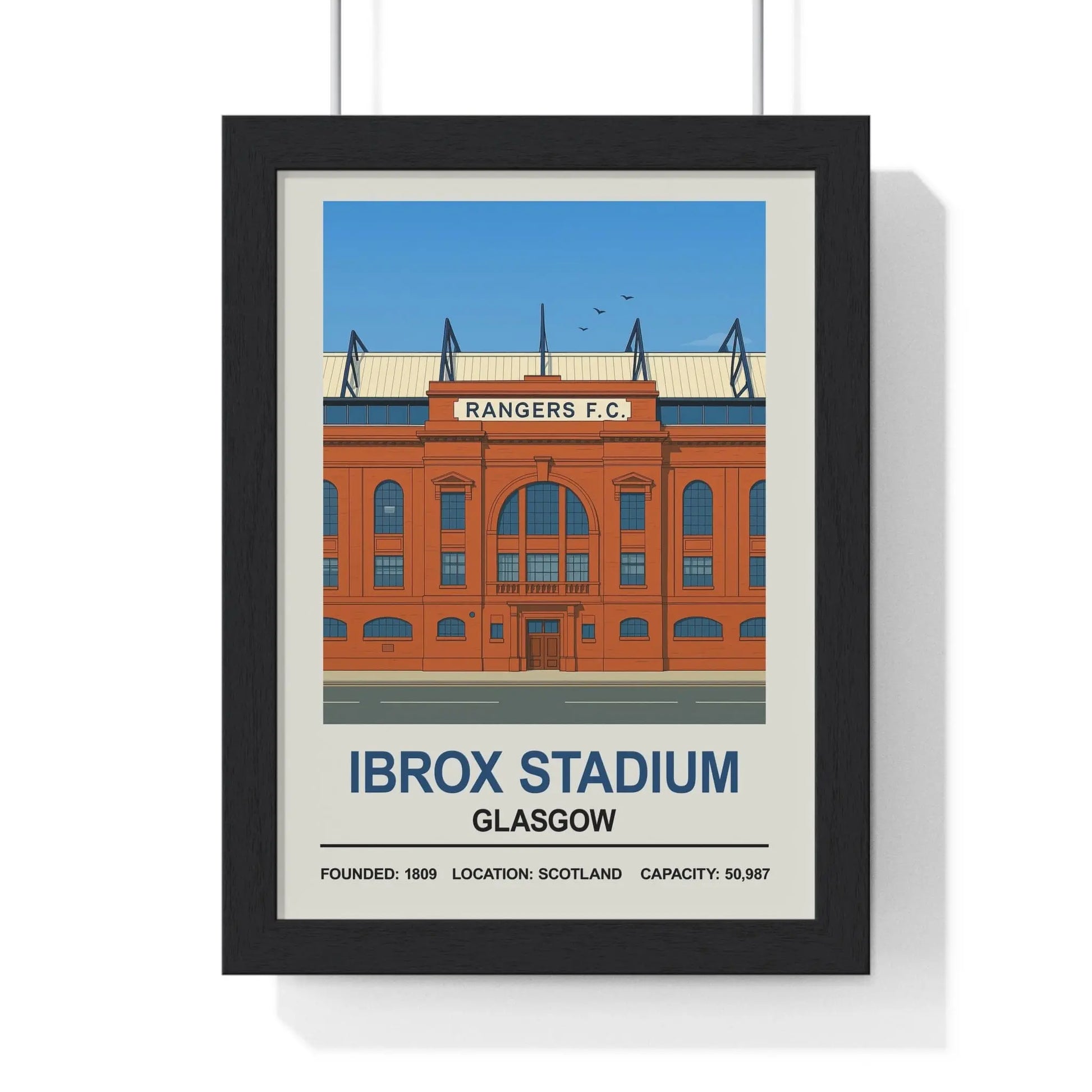 Iconic Grounds Ibrox Stadium Rangers Poster Print | Iconic Wall Art Poster Kingz