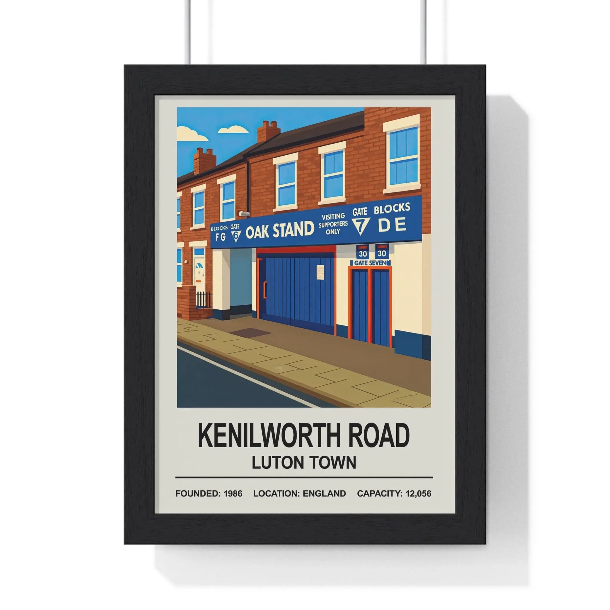 Luton Town Kenilworth Road Stadium football wall art print