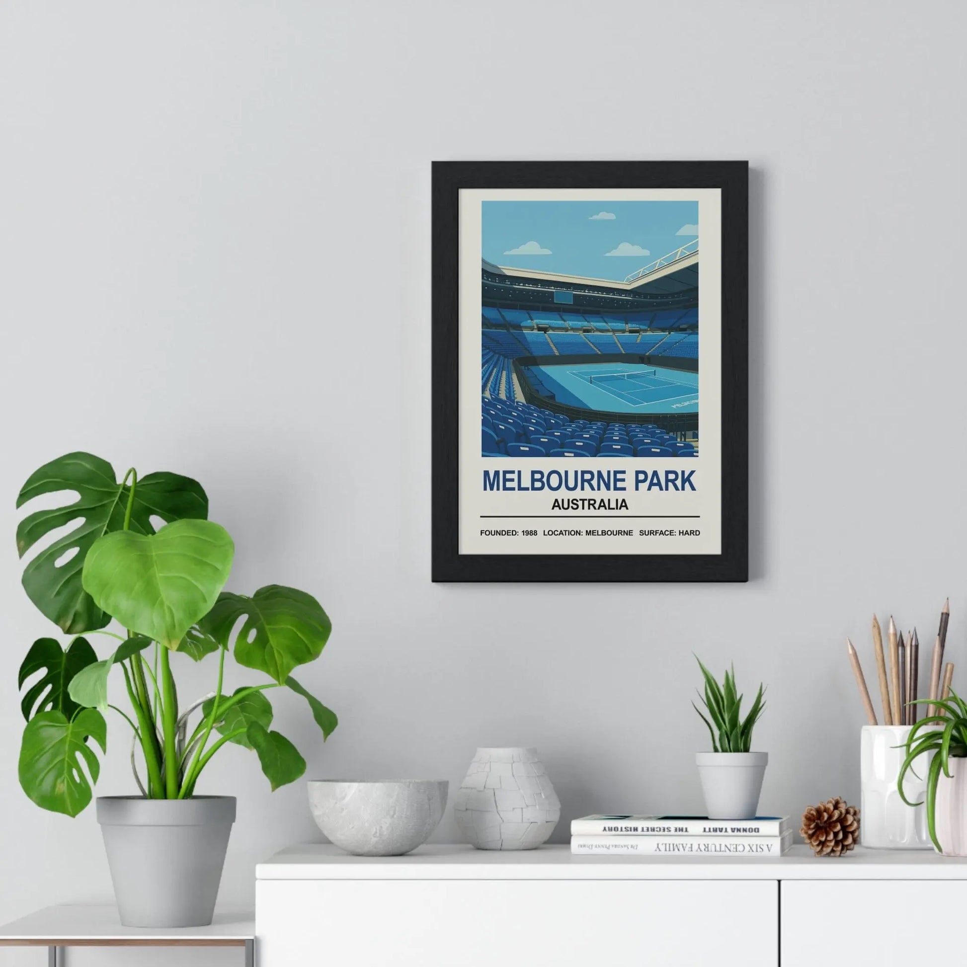 Iconic Grounds Melbourne Park – Australia Inspired Tennis Stadium Poster Print | Iconic Wall Art Poster Kingz